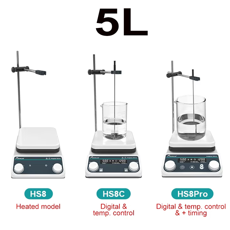 Lab Magnetic Stirrer Hot Plate - JOANLAB マグネチックスターラー実験室デジタルディスプレイ加熱サーモスタット磁気ミキサーホットプレート 5L 1500rpm