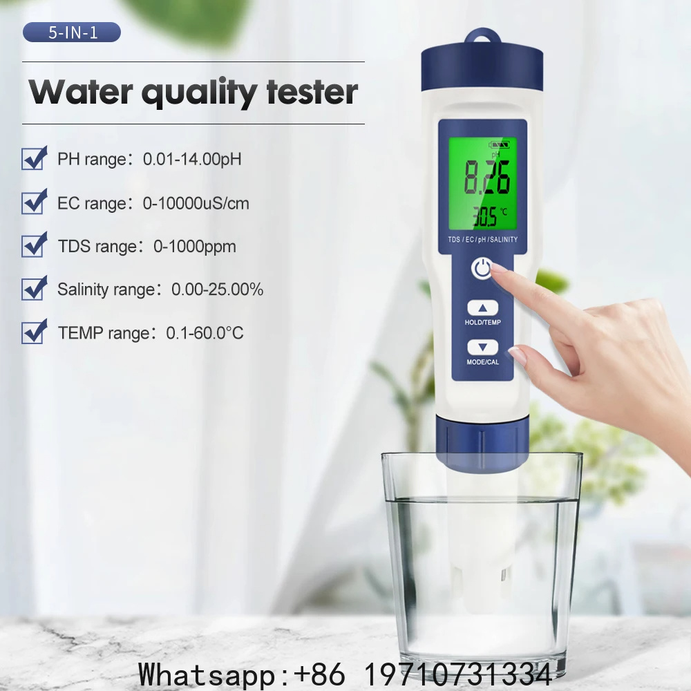 Ph Meter Digital Water Tester - 5 in 1 デジタル PH メーター