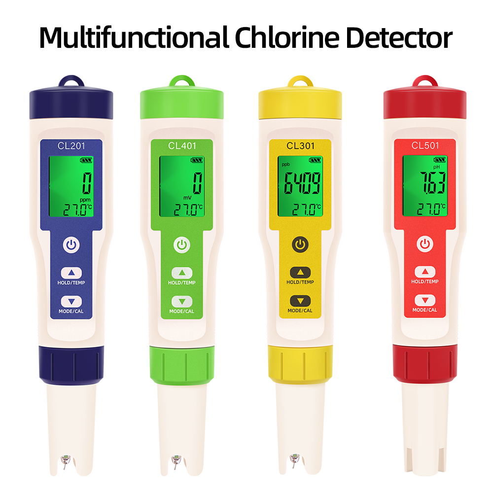 Ph Meter Digital Water Tester - デジタル水質検出器,温度計,スイミングプール用塩素テスター,飲料水,養殖,ph,cl2,r2,orp