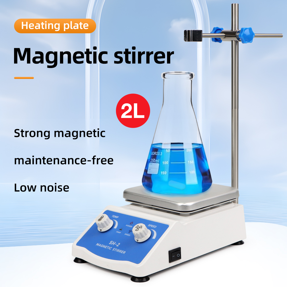 Lab Magnetic Stirrer Hot Plate - デジタルディスプレイ付き加熱マグネチックスターラー、サーモスタットスターラー、実験室ホットプレート、マグネティックミキサー、調整可能な速度、1600rpm