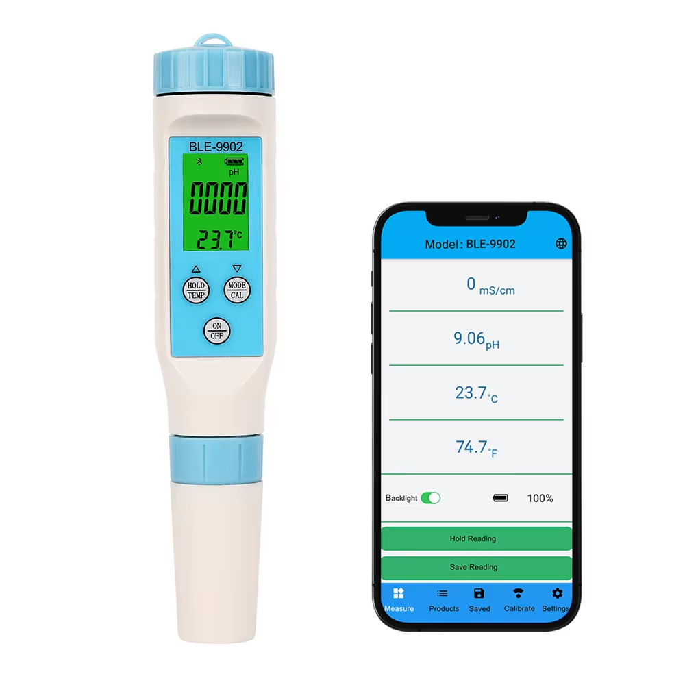 Ph Meter Digital Water Tester - 3-in-1 pH/EC/温度水質測定器、水耕栽培水槽用デジタル多機能水質計