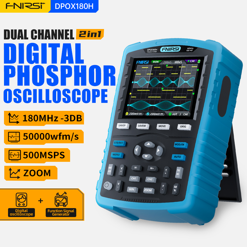 Fnirsi Digital Oscilloscope Handheld - FNIRSI DPOX180H ポータブル型デジタルオシロスコープ 180MHz -3dB 垂直感度5mV