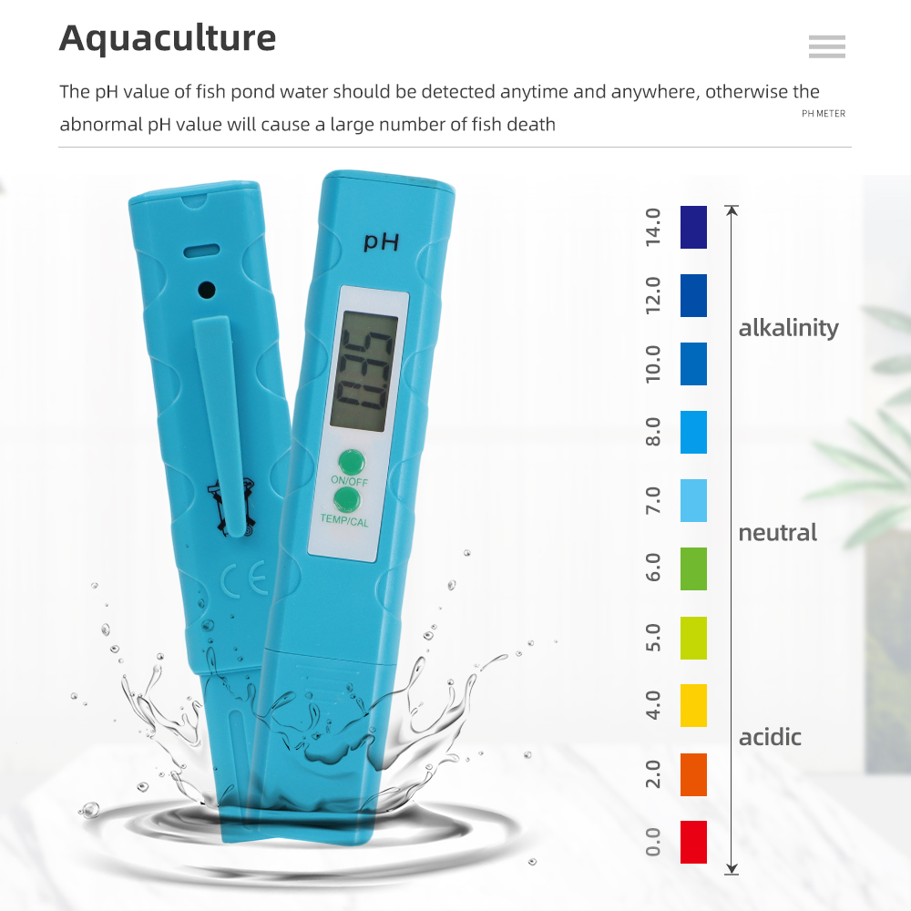 Ph Meter Digital Water Tester - PH メーター水族館ポケットペン 0.01 高精度水質テスター用 0-14PH 測定範囲水族館プール用