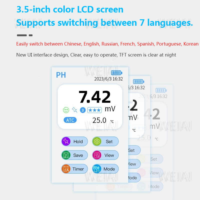 IKEME デジタルpHメーター。高精度で、pH/ORP/E - Ph Meter Digital Water Tester のレビューと価格