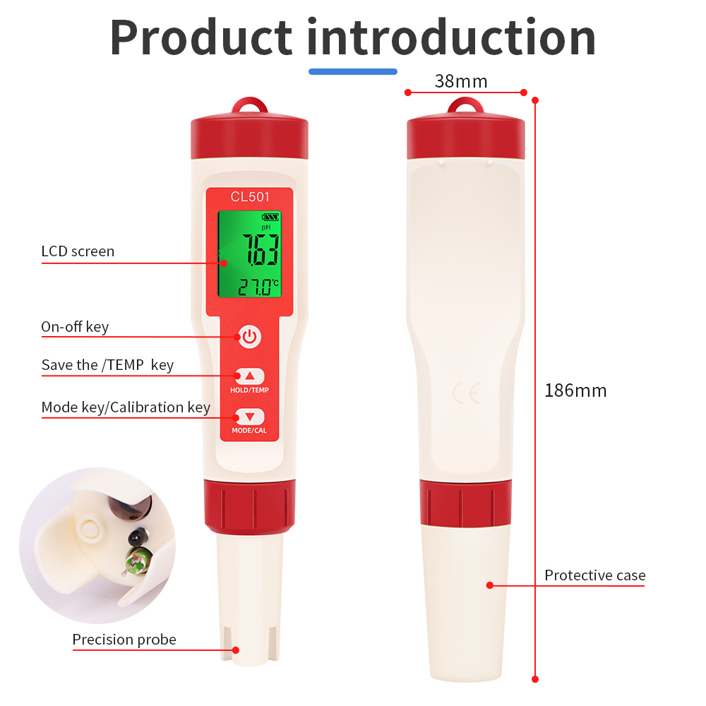 デジタル水質検出器,温度計,スイミングプール用塩素テスター, - Ph Meter Digital Water Tester のレビューと価格