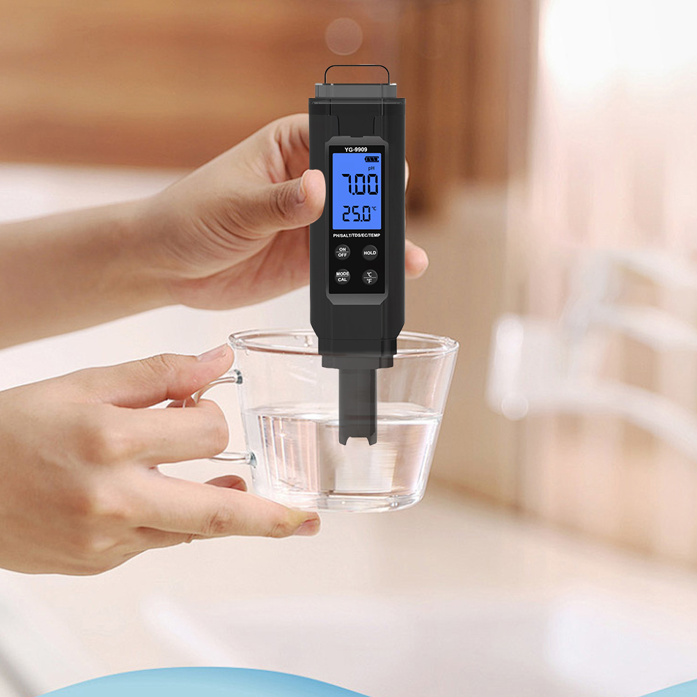 5-in-1デジタル水質テスターペン、塩分・pH・温度・EC - Ph Meter Digital Water Tester のレビューと価格
