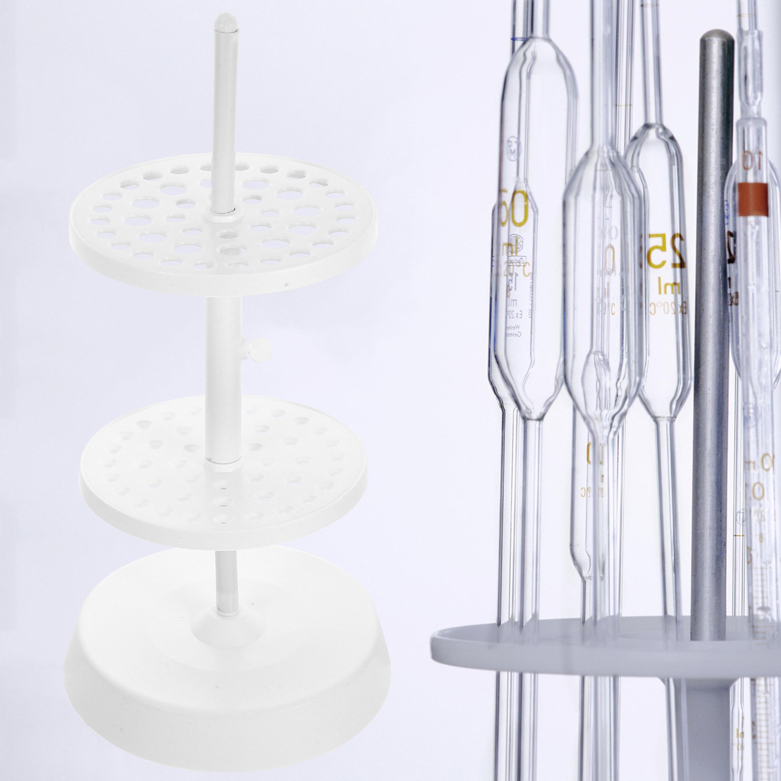 プラスチック製ピペット用円形スタンド、実験室用垂直ピペットホ - Lab Equipment のレビューと価格